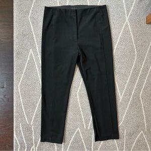 Ann Taylor Skinny Stretch Ankle Length Black Trousers with Elastic Waist